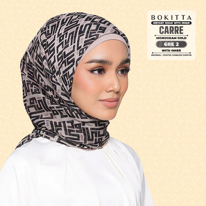 Bokitta Inspired Monogram 2 In Gold Collection - Free Box