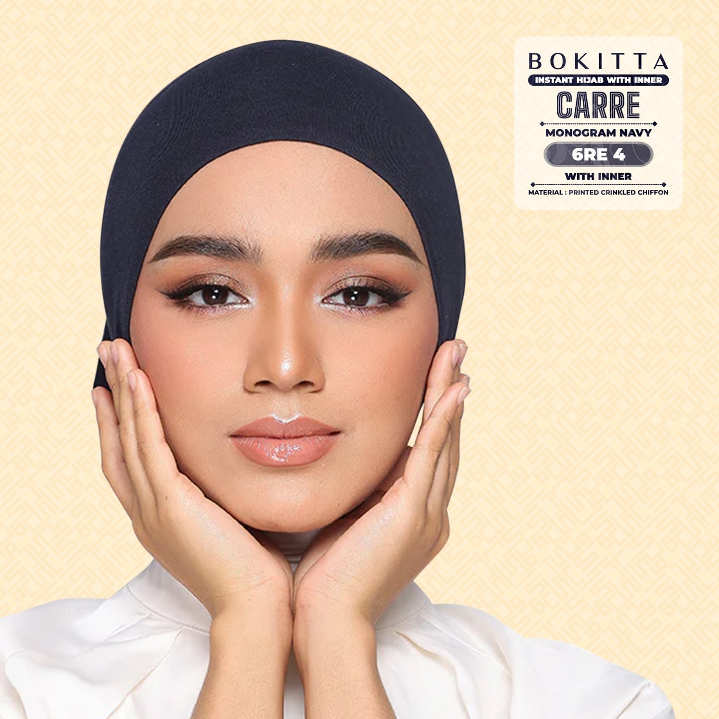 Bokitta Inspired Monogram 2 In Navy Collection - Free Box