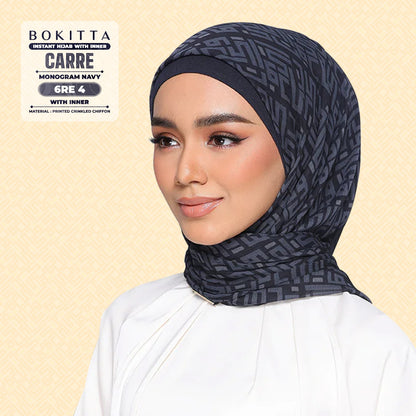 Bokitta Inspired Monogram 2 In Navy Collection - Free Box