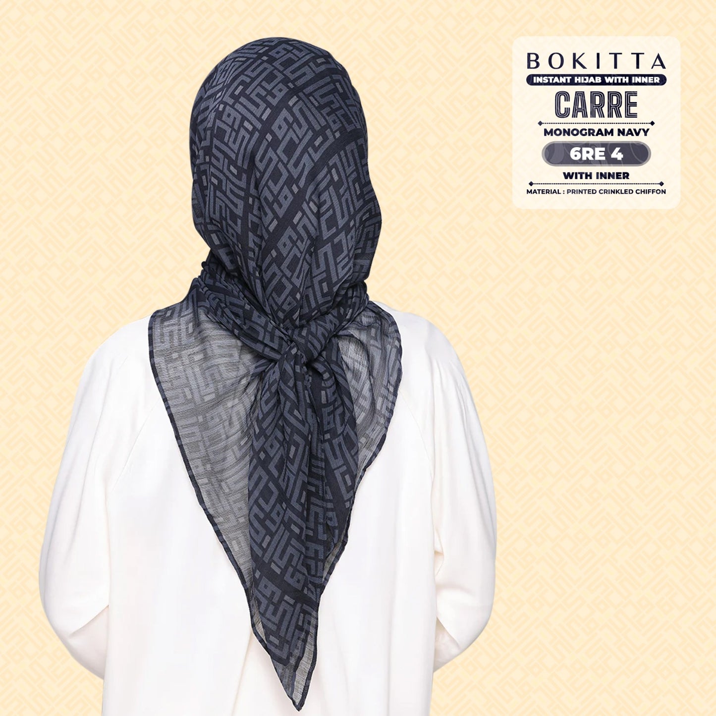 Bokitta Inspired Monogram 2 In Navy Collection - Free Box