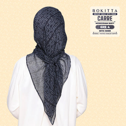 Bokitta Inspired Monogram 2 In Navy Collection - Free Box
