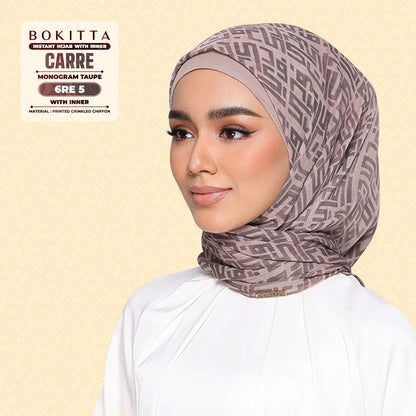 Bokitta Inspired Monogram 2 In Taupe Collection - Free Box