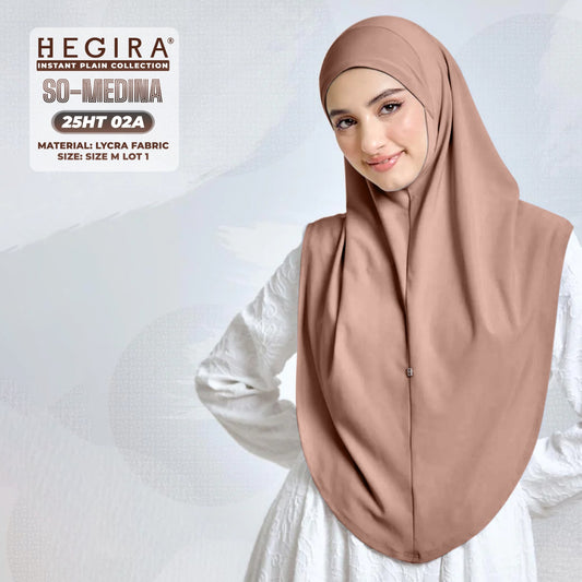 Hegira Hijab Inspired SO-MEDINA Plain Instant Collection (25HT)