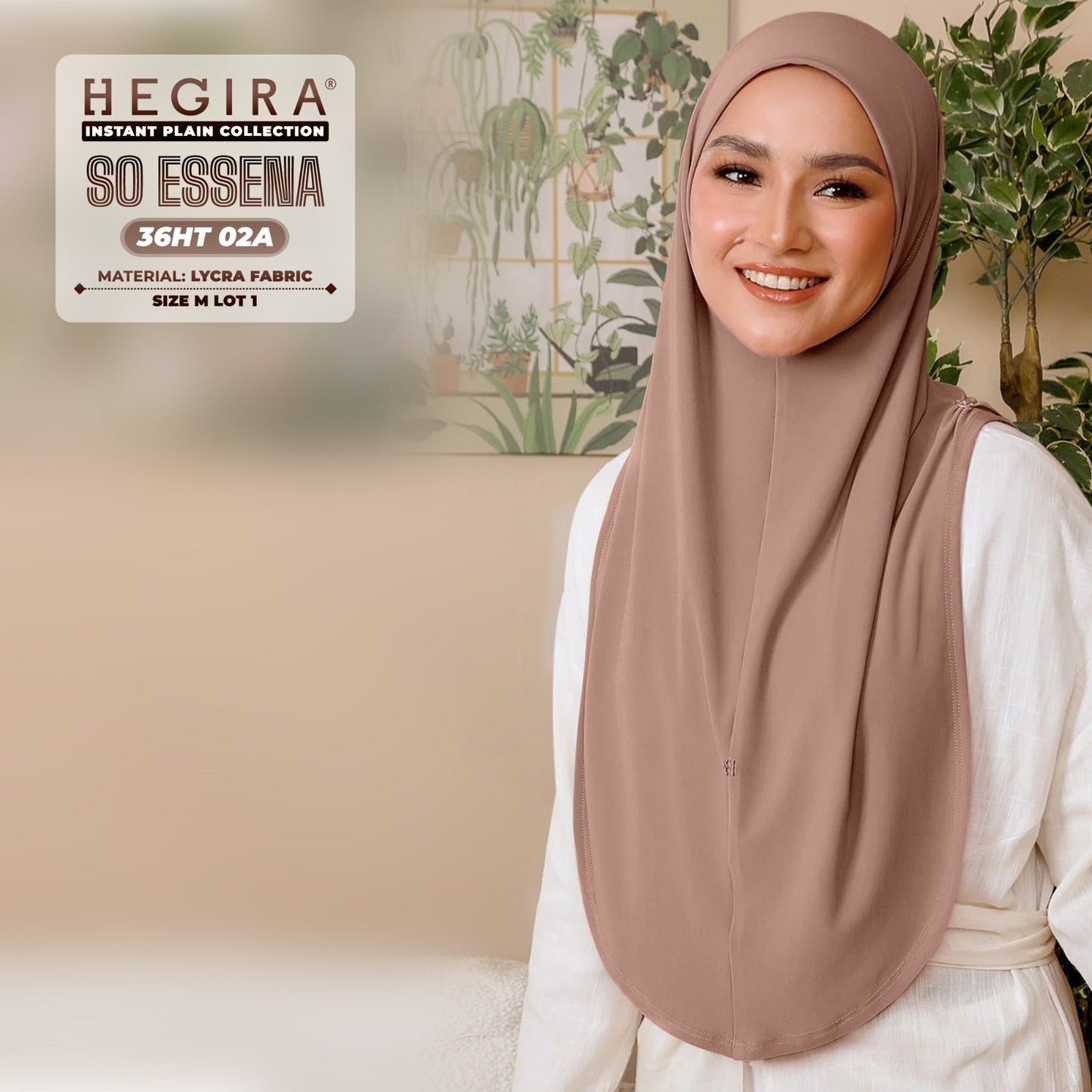 Hegira Hijab Inspired SO-Essena Instant Plain Collection (36HT)