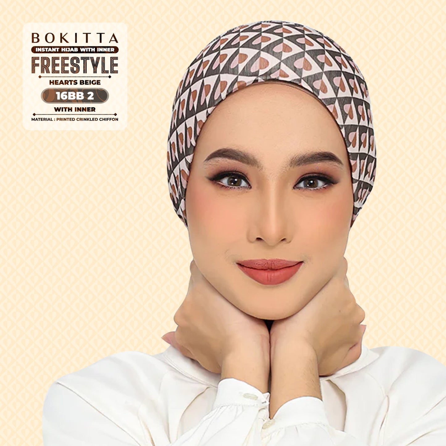Bokitta Inspired Hearts Beige Collection - Free Box (16BB2)