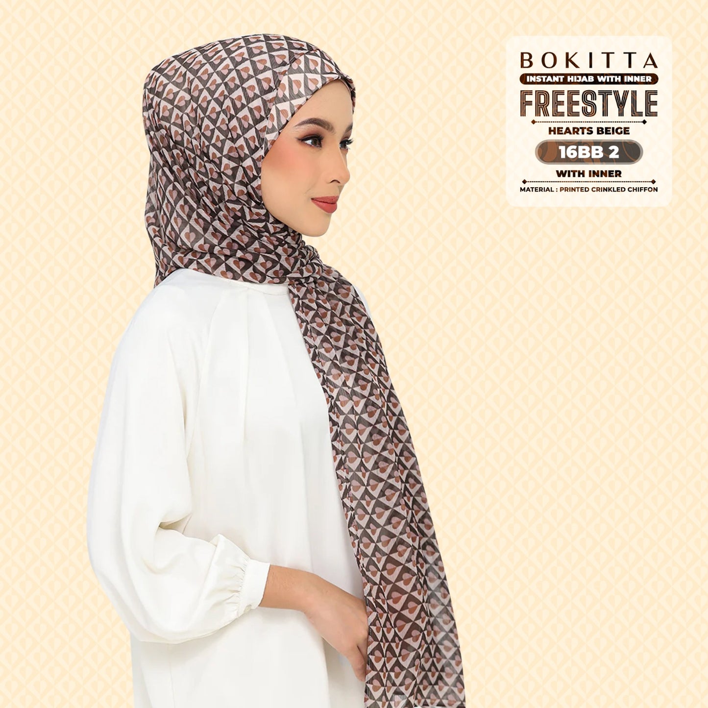 Bokitta Inspired Hearts Beige Collection - Free Box (16BB2)