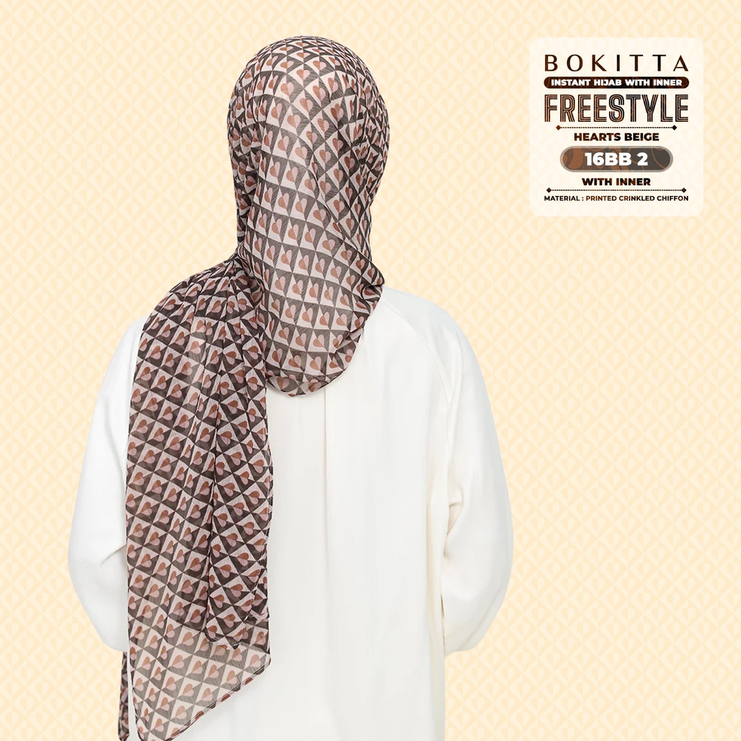 Bokitta Inspired Hearts Beige Collection - Free Box (16BB2)