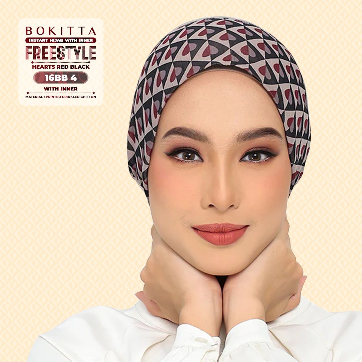 Bokitta Inspired Hearts Red Black Collection - Free Box (16BB4)