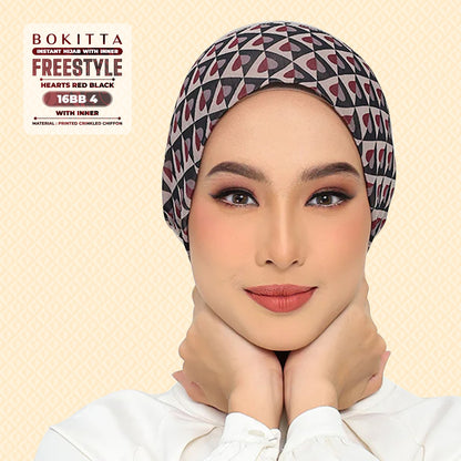 Bokitta Inspired Hearts Red Black Collection - Free Box (16BB4)