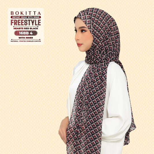 Bokitta Inspired Hearts Red Black Collection - Free Box (16BB4)