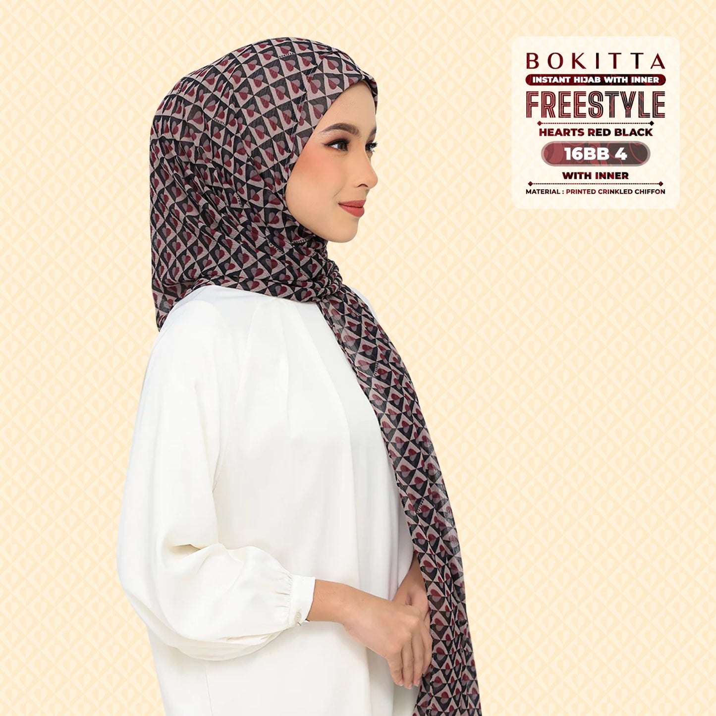 Bokitta Inspired Hearts Red Black Collection - Free Box (16BB4)