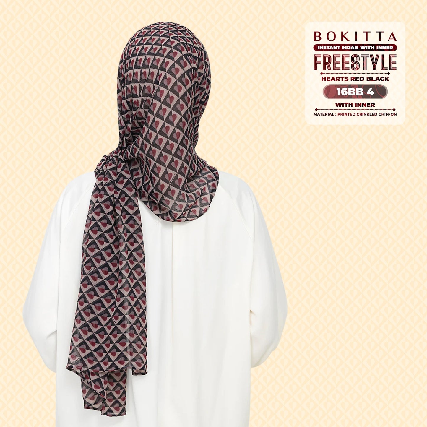 Bokitta Inspired Hearts Red Black Collection - Free Box (16BB4)