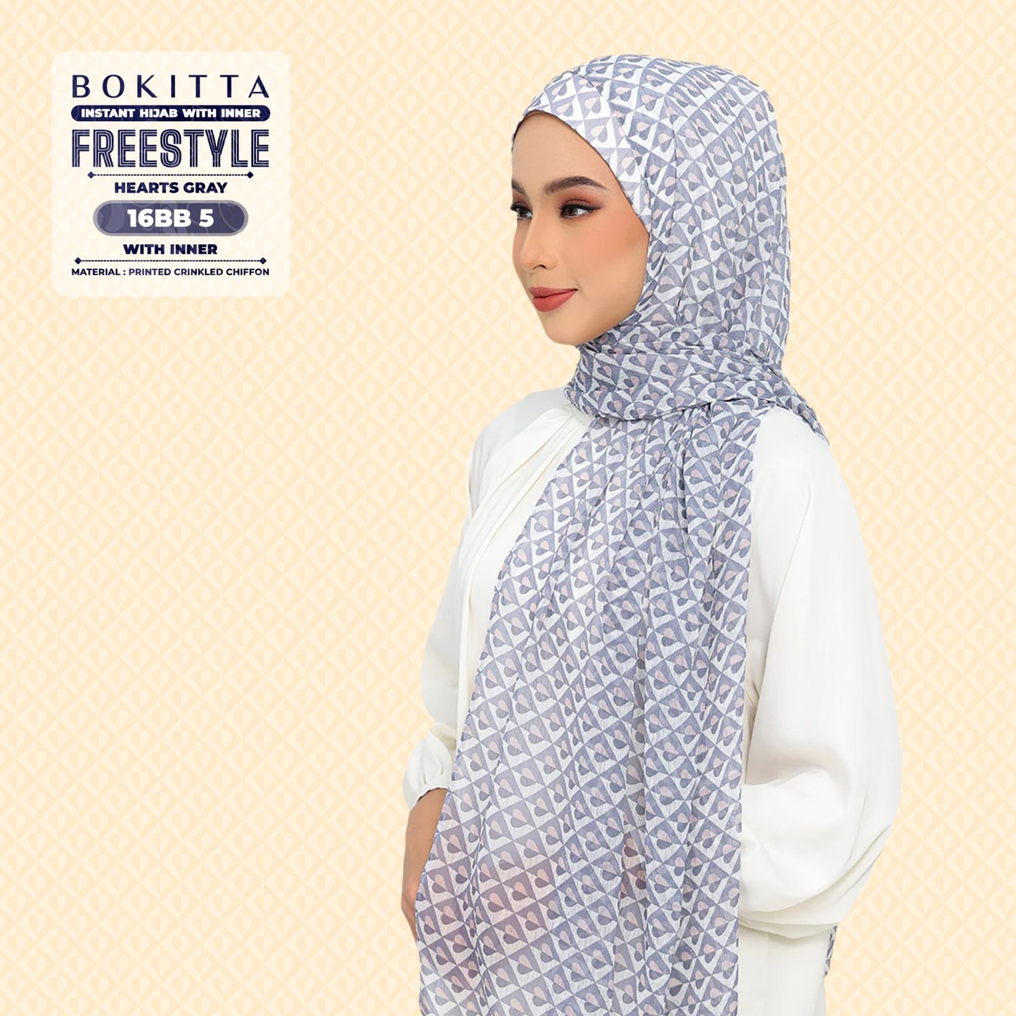 Bokitta Inspired Hearts Gray Collection - Free Box (16BB5)
