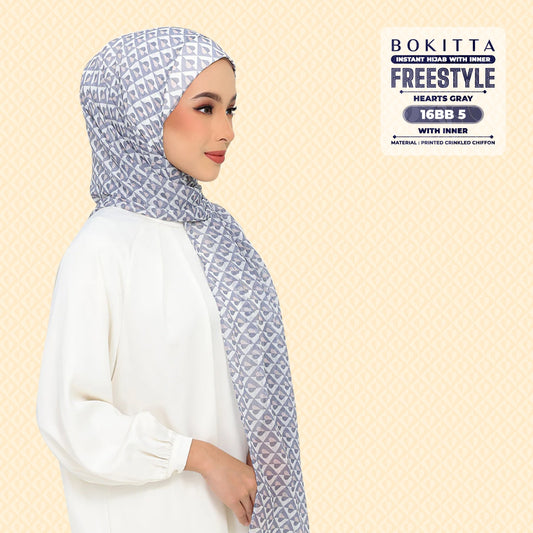 Bokitta Inspired Hearts Gray Collection - Free Box (16BB5)