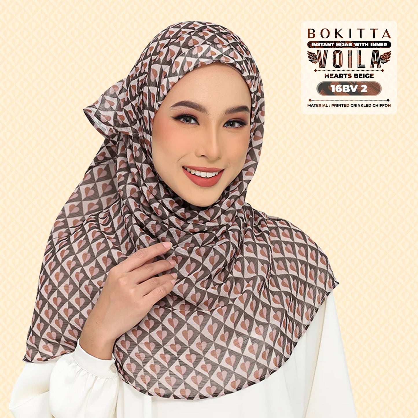 Bokitta Inspired Hearts Beige Collection - Free Box (16BB2)