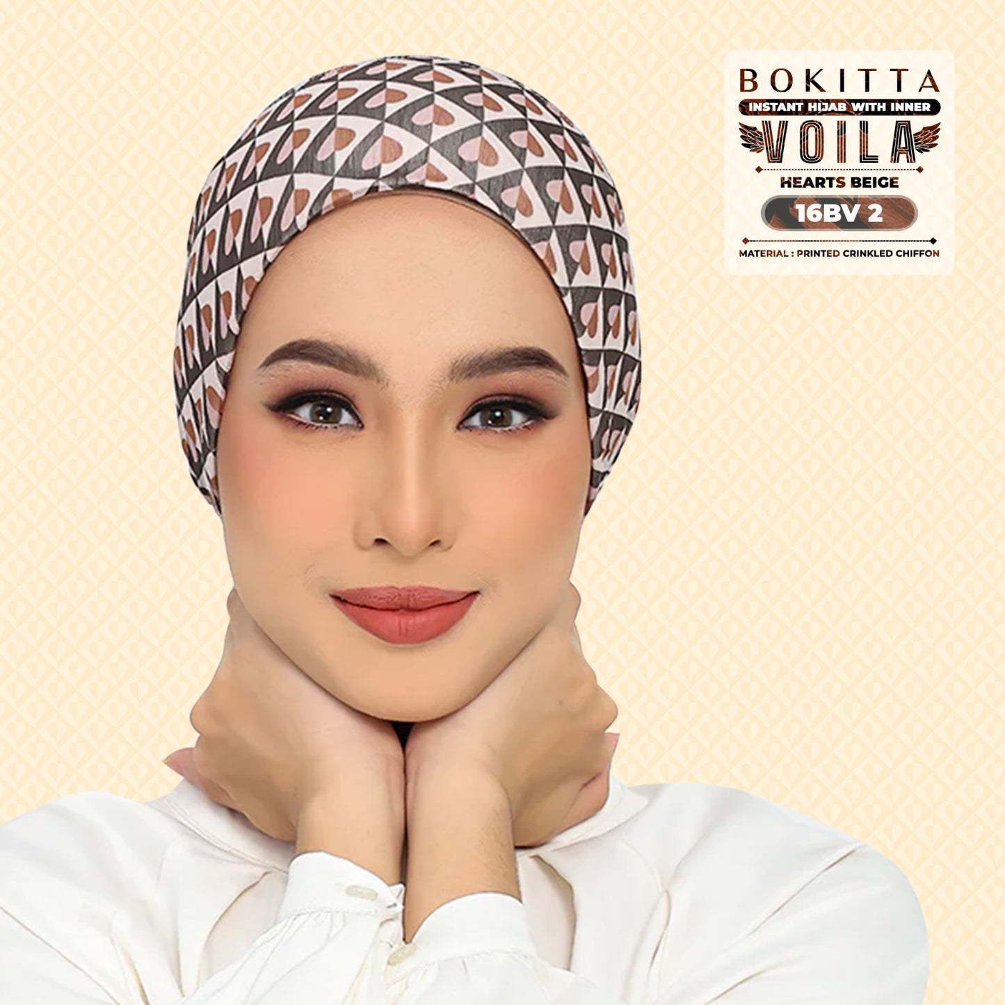 Bokitta Inspired Hearts Beige Collection - Free Box (16BB2)