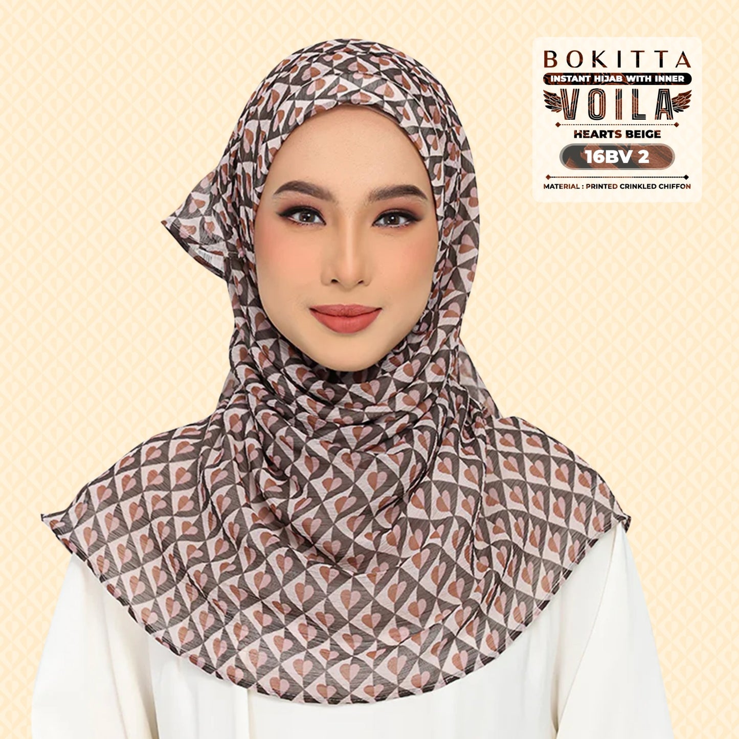 Bokitta Inspired Hearts Beige Collection - Free Box (16BB2)