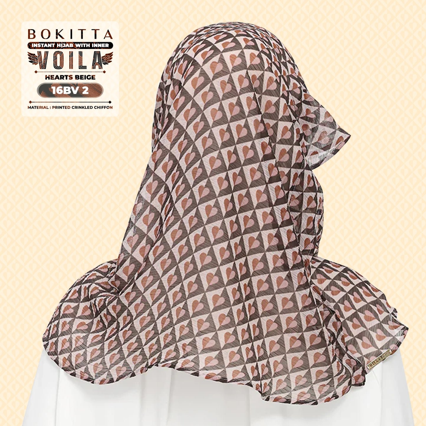 Bokitta Inspired Hearts Beige Collection - Free Box (16BB2)