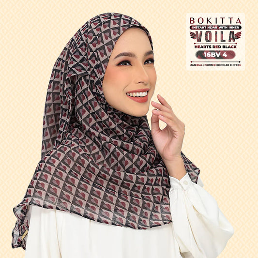 Bokitta Inspired Hearts Red Black Collection - Free Box (16BB4)