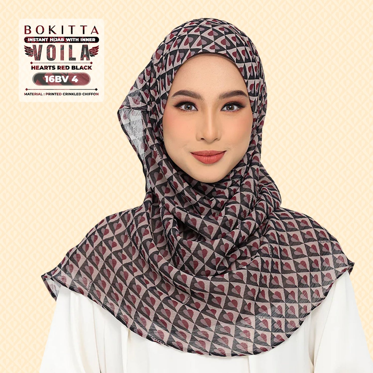 Bokitta Inspired Hearts Red Black Collection - Free Box (16BB4)