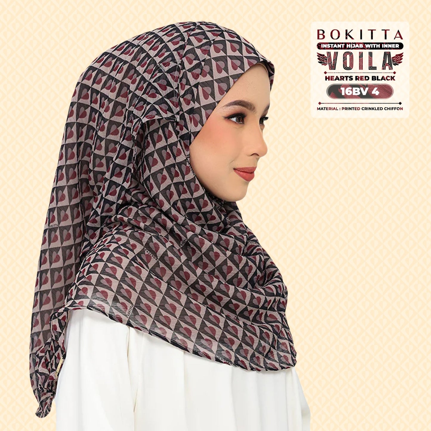 Bokitta Inspired Hearts Red Black Collection - Free Box (16BB4)