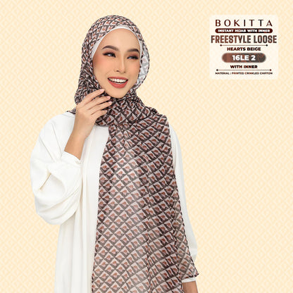 Bokitta Inspired Hearts Beige Collection - Free Box (16BB2)