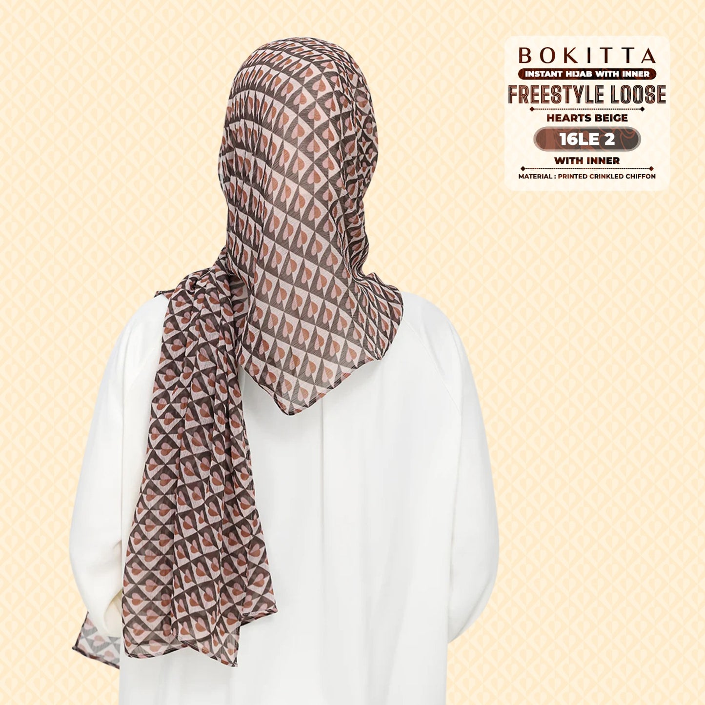 Bokitta Inspired Hearts Beige Collection - Free Box (16BB2)