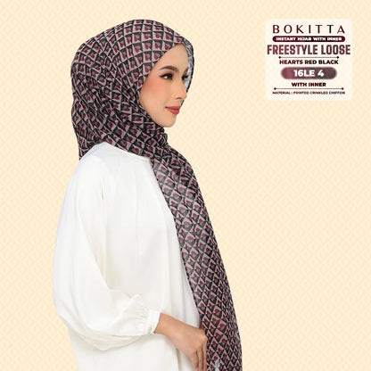 Bokitta Inspired Hearts Red Black Collection - Free Box (16BB4)