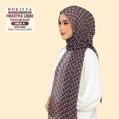 Bokitta Inspired Hearts Red Black Collection - Free Box (16BB4)