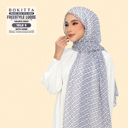 Bokitta Inspired Hearts Gray Collection - Free Box (16BB5)