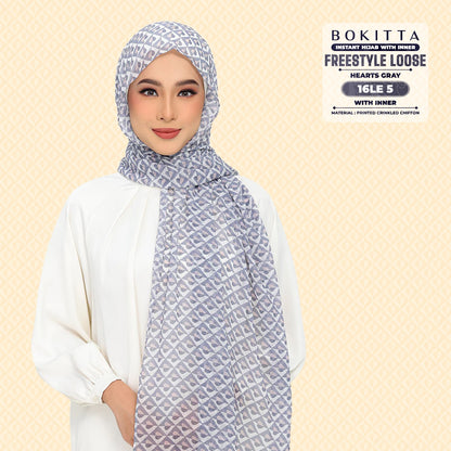 Bokitta Inspired Hearts Gray Collection - Free Box (16BB5)