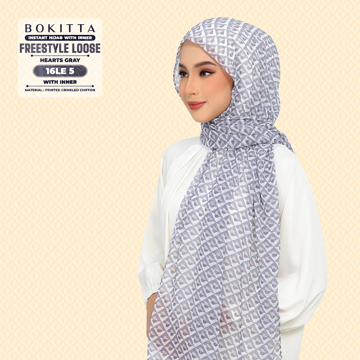 Bokitta Inspired Hearts Gray Collection - Free Box (16BB5)