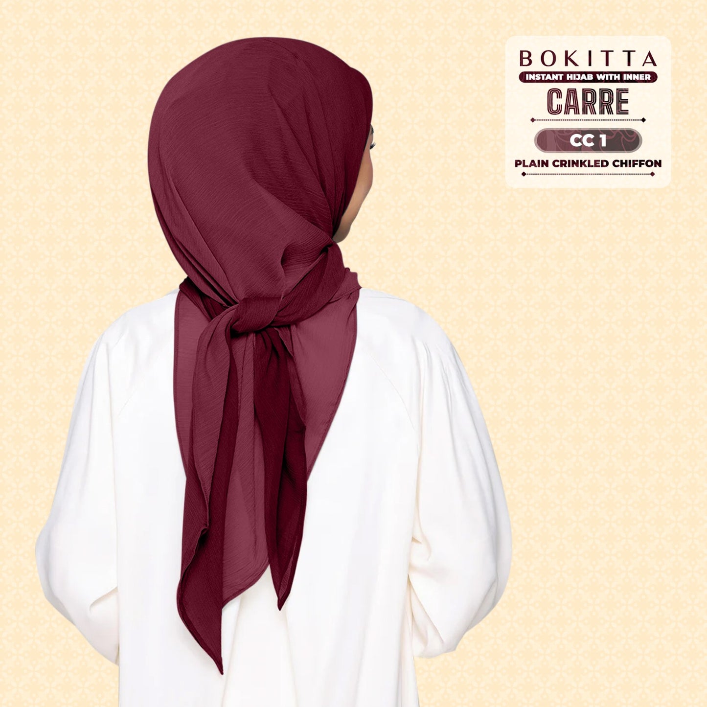 Bokitta Inspired Plain Collection In Maroon - Free Box