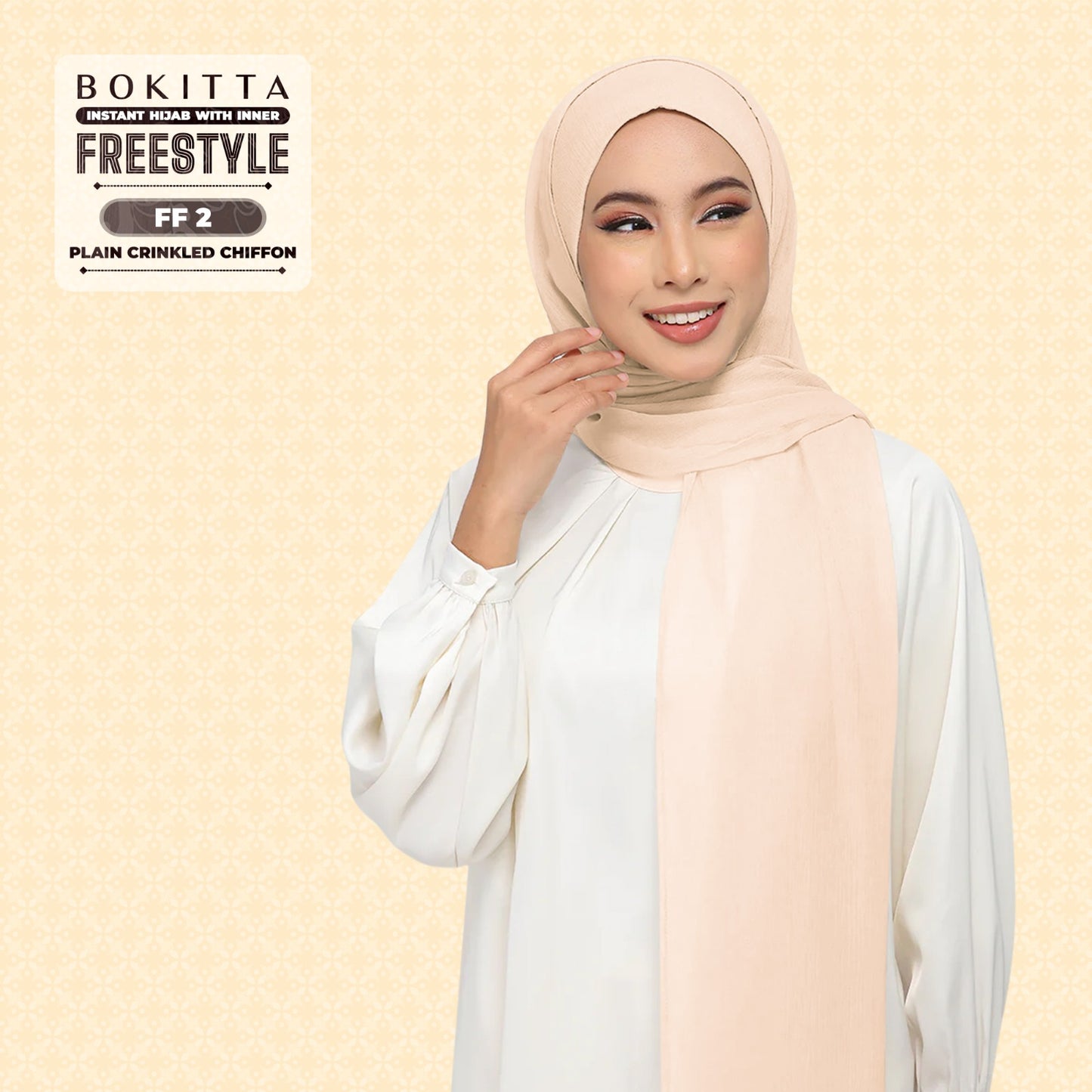Bokitta Inspired Plain Collection In Peach - Free Box