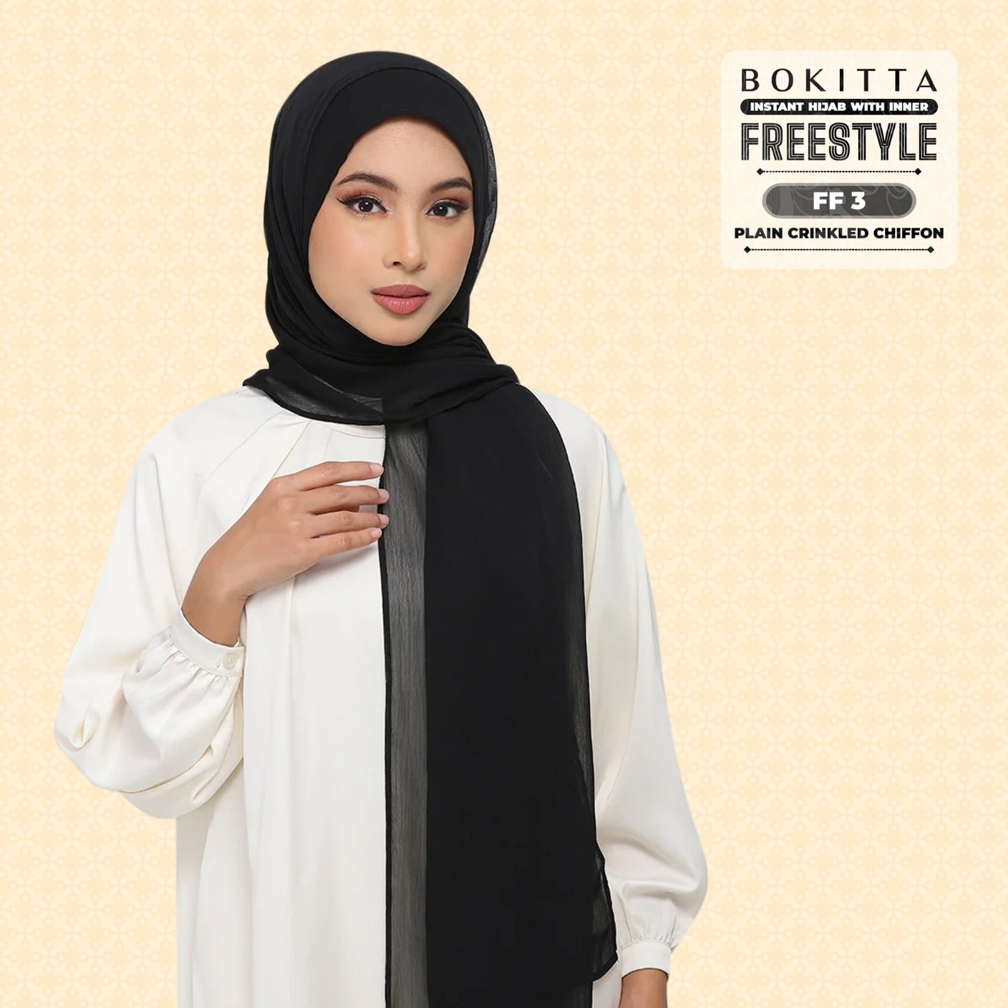 Bokitta Inspired Plain Collection In Black - Free Box