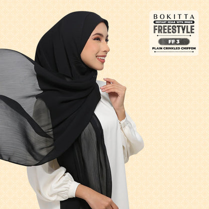 Bokitta Inspired Plain Collection In Black - Free Box