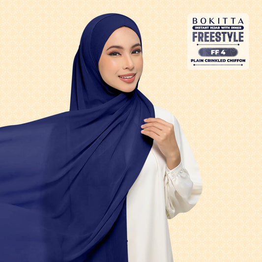 Bokitta Inspired Plain Collection In Blue - Free Box