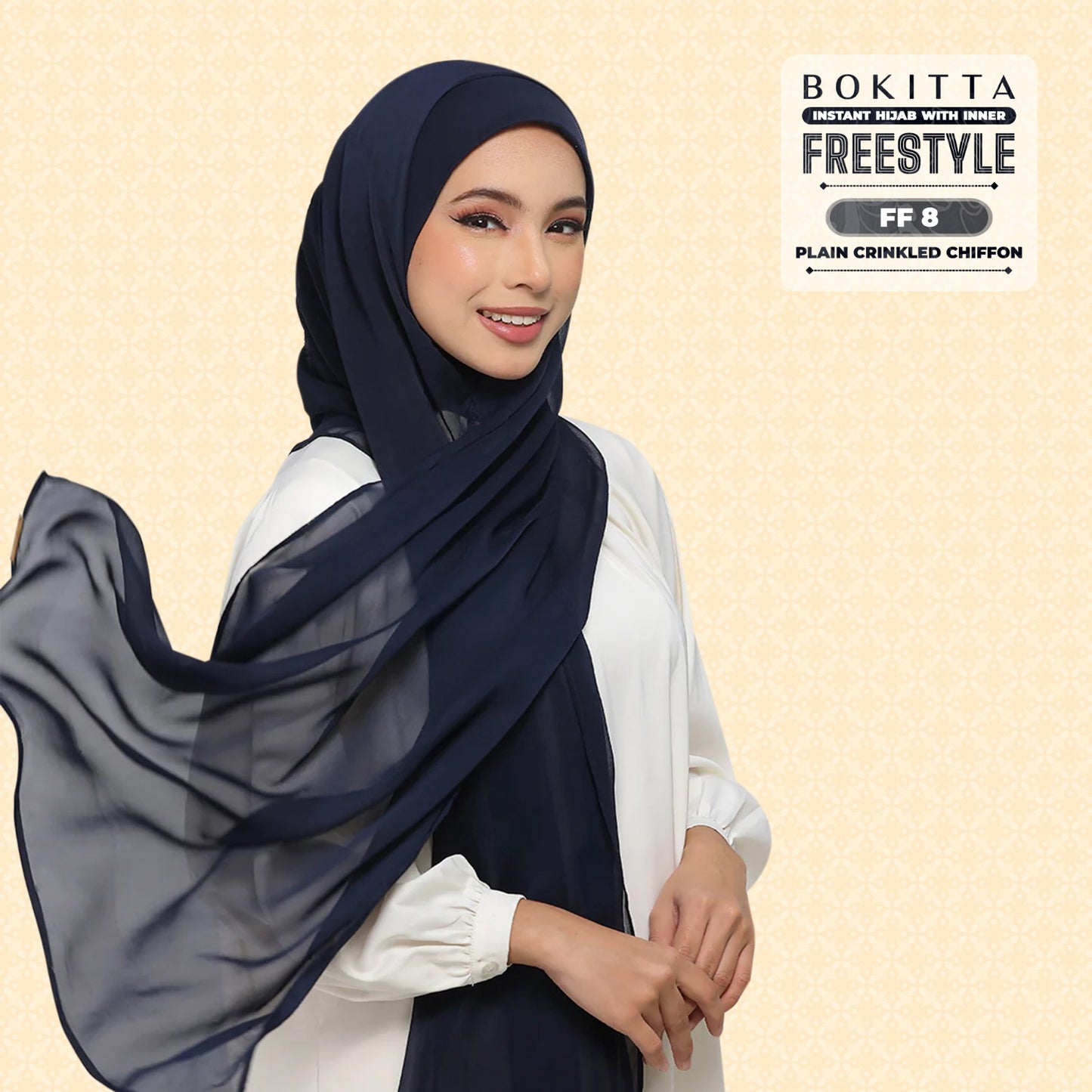 Bokitta Inspired Plain Collection In Navy - Free Box