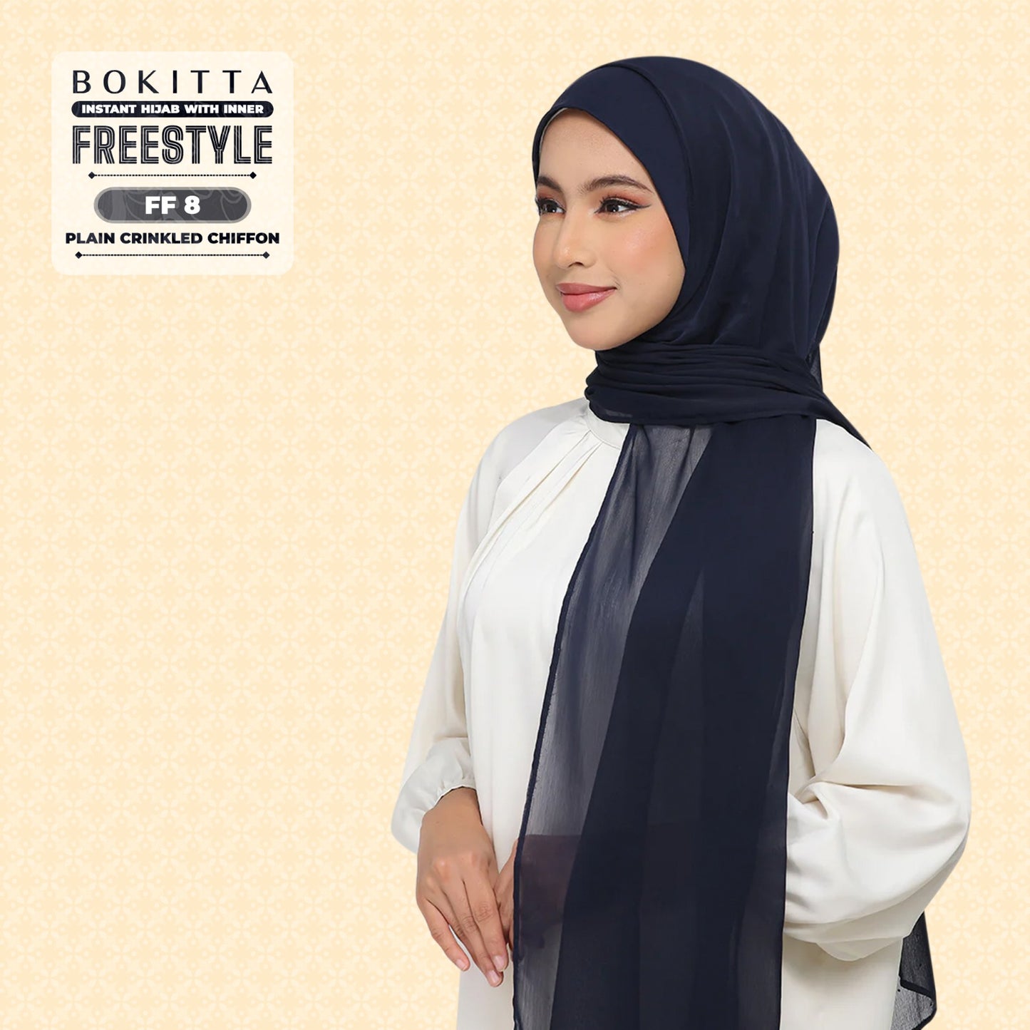 Bokitta Inspired Plain Collection In Navy - Free Box
