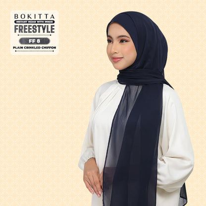 Bokitta Inspired Plain Collection In Navy - Free Box