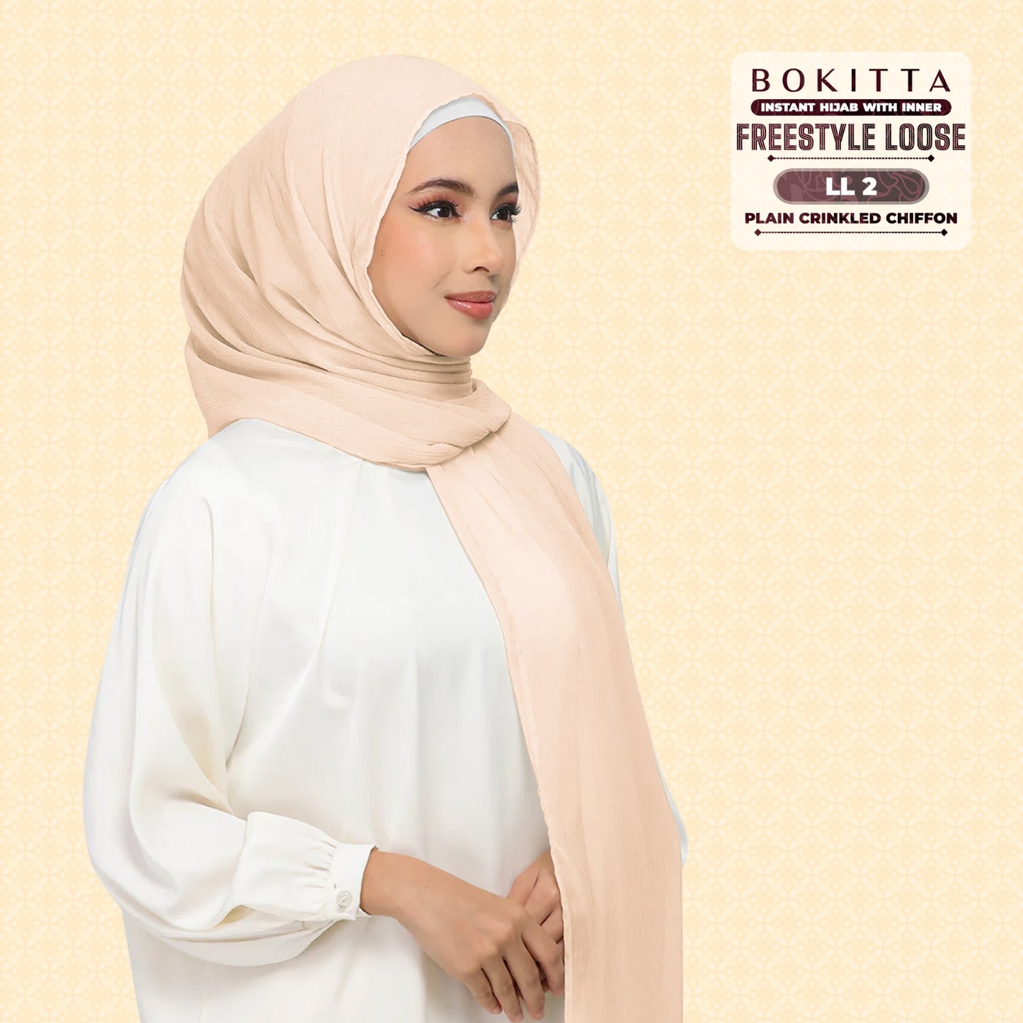 Bokitta Inspired Plain Collection In Peach - Free Box