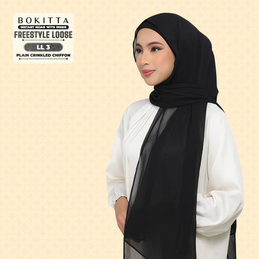 Bokitta Inspired Plain Collection In Black - Free Box