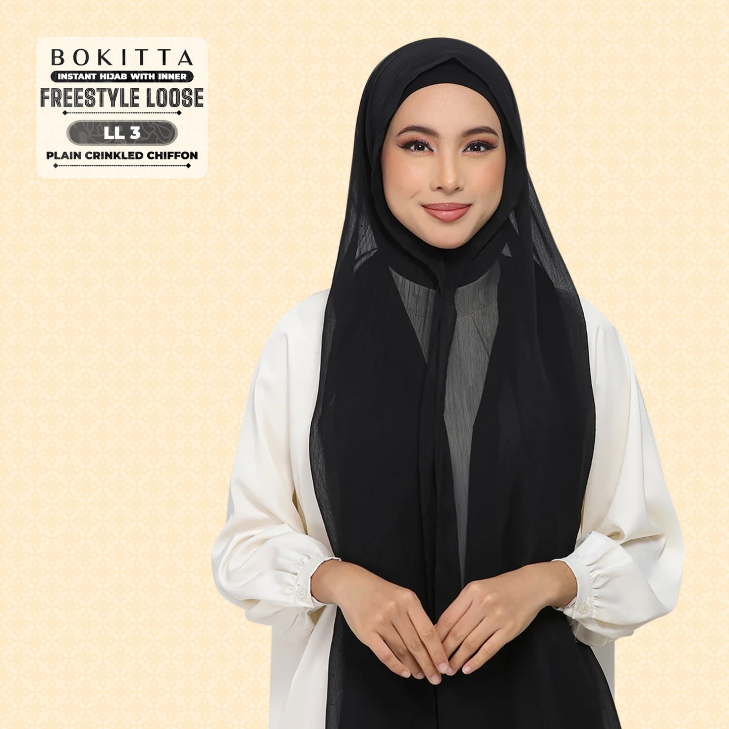 Bokitta Inspired Plain Collection In Black - Free Box