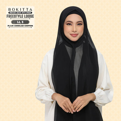 Bokitta Inspired Plain Collection In Black - Free Box