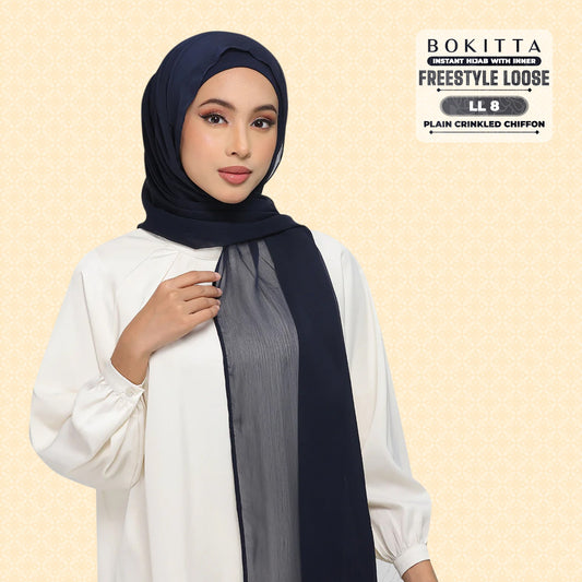 Bokitta Inspired Plain Collection In Navy - Free Box
