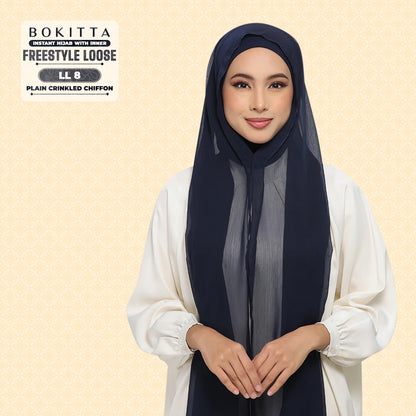 Bokitta Inspired Plain Collection In Navy - Free Box