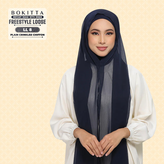 Bokitta Inspired Plain Collection In Navy - Free Box