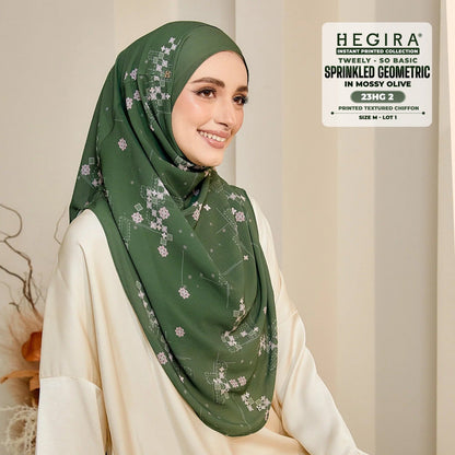 Hegira Hijab Inspired Tweely-So Basic Sprinkled Geometric Collection (23HG)