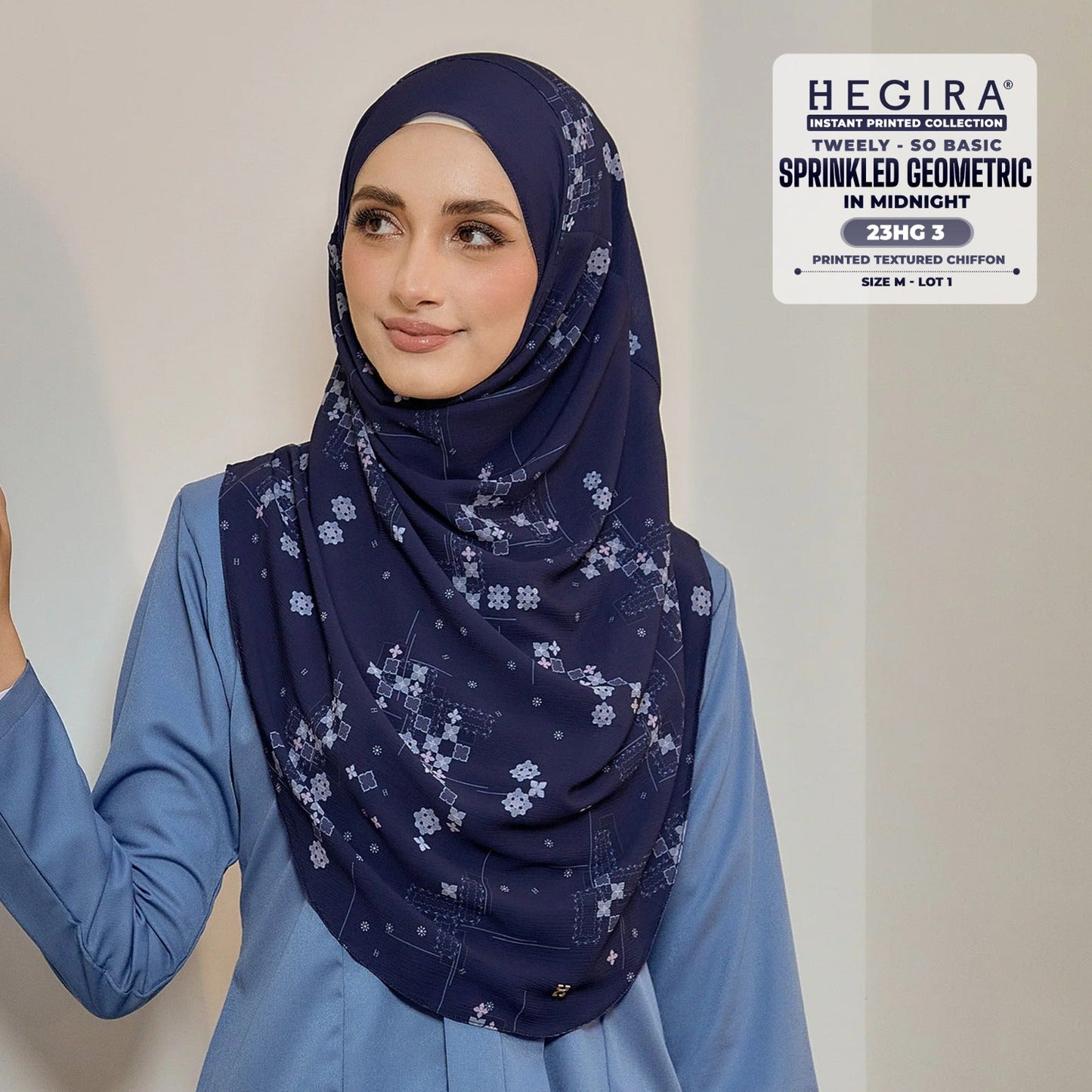Hegira Hijab Inspired Tweely-So Basic Sprinkled Geometric Collection (23HG)