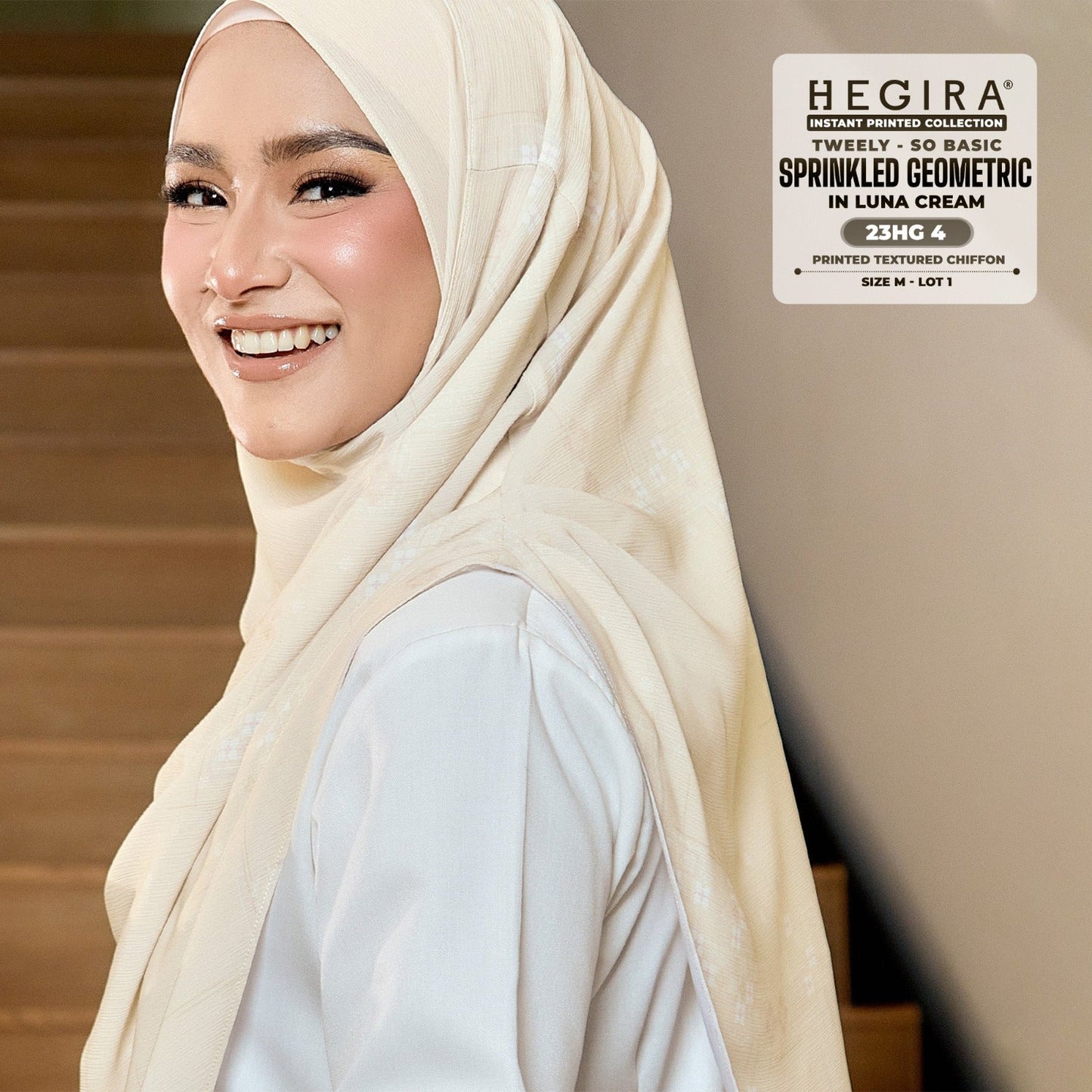 Hegira Hijab Inspired Tweely-So Basic Sprinkled Geometric Collection (23HG)
